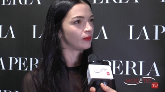 Top model Mariacarla Boscono at LA PERLA opening party in Milan